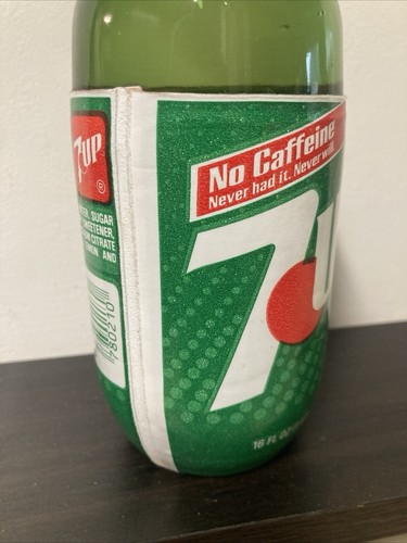 Vintage 16 Unzen 7 Up Flasche voll neu versiegelt Schaum Styroporglas neuwertig LA Beast YT - Bild 7 von 10