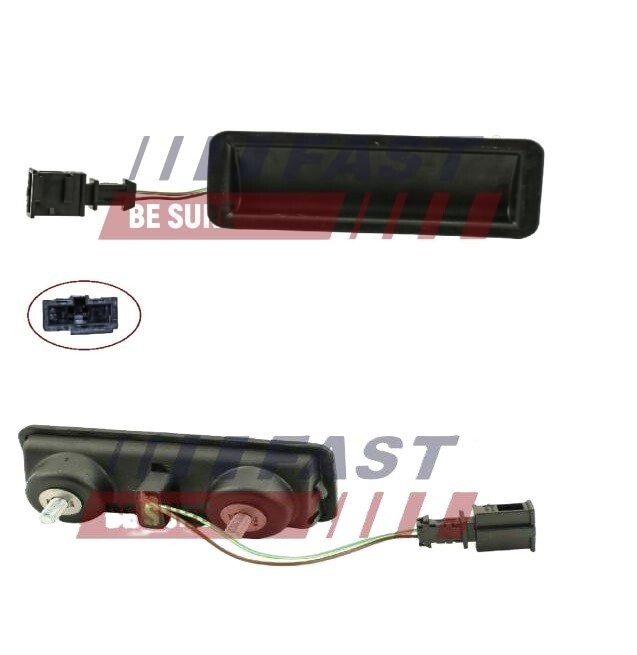 Poignée de porte arrière hayon Skoda Fabia I finition haute durabilité référence 6Y0827574J