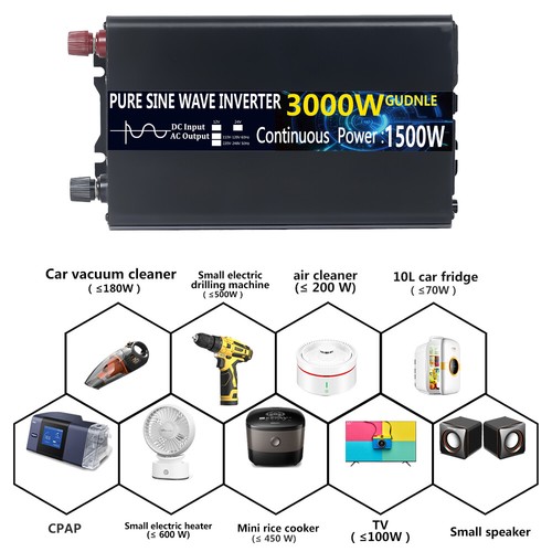 3000W-8000W 12V 24V 230V Spannungswandler Inverter Reiner Sinus-Wechselrichter - Bild 20 von 27