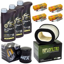 Kit Manutenzione per Yamaha FZR 600 4JH 4MH 94-95 Olio 3L Filtro Aria Filtro Olio Candela