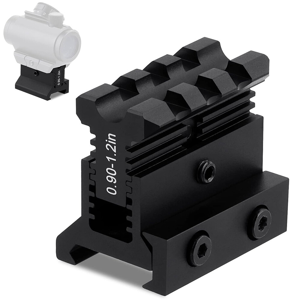 Picatinny Riser Mount Adjustable Height 0.9-1.2in Lockdown S
