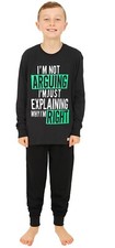 Boys I'm Not Arguing I'm Just Explaining Why I'm Right Cotton Long Pyjamas