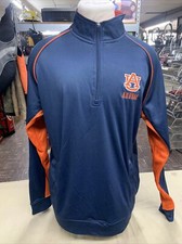 NWOT Auburn AU Tigers Colosseum Navy/Orange 1/4 Zip LS Sweatshirt Men's Large