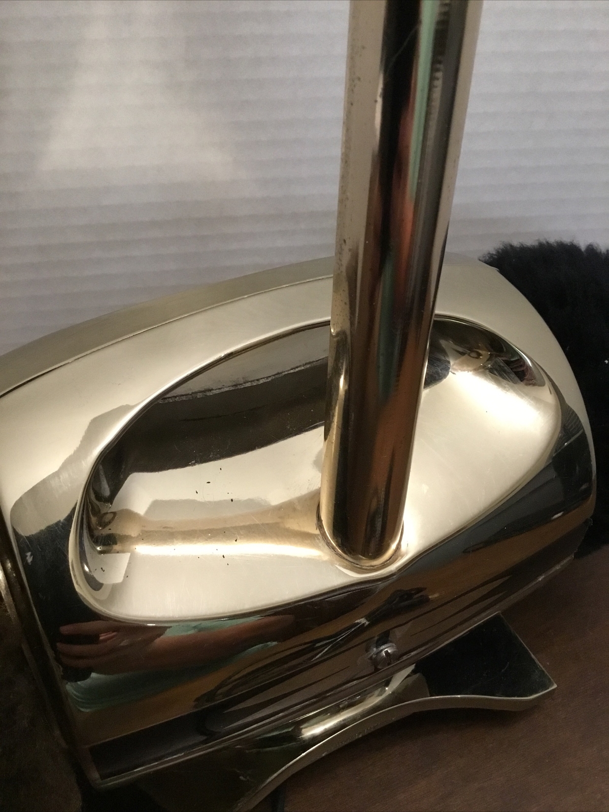 Beck Electric Shoe Polisher Buffer U.S.A. Push Button Shiner Gold eBay