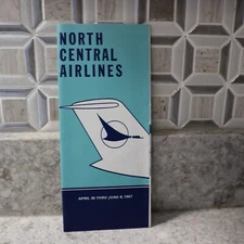 Jun 1967 North Central Airlines Timetable Brochure Convair 580 schedule Chicago
