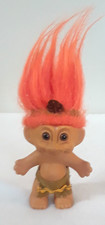 Vintage Russ Troll Doll Native American Indian Orange Hair Brown Eyes
