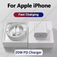 20W USB-C Power Adapter Block PD Fast Charger Cord For iPhone 14 13 12 11 Pro XR