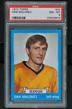 1973 - Topps Hockey #32 Dan Maloney - PSA 8