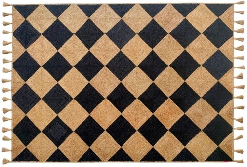Custom Size Checkered Rug, Natural Jute Handmade Runner Christmas gift for home. - Imagen 14 de 16