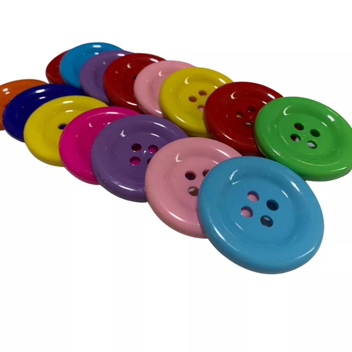 Big Buttons 4 Holes Multicolor 15 Pcs for Crafts Clothes Sewing kids craft