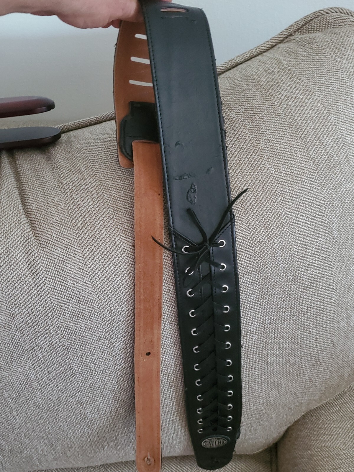 Gaucho Padded Leather guitar strap eBay