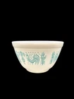 Pyrex 401 Amish Butterprint Mixing/Cereal/Serving Bowl Turqouise On White 5-3/4"