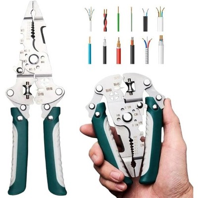 Foldable 18-in-1 Wire Stripping Pliers Crimping Tool - Multifunctional Electric