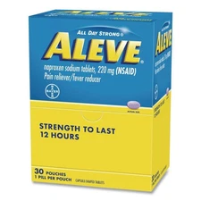 Aleve 64028 Pain Reliever Tablets Refill Packs (30/Box) New