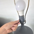 Vintage ,dark blue lamp , pottery (bulb not included ) — photo 4