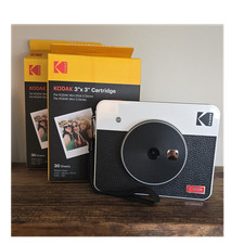 Kodak C300R Mini Shot 3 Instant Camera Printer Combo, Black/White