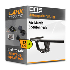 Für Mazda 6 Stufenheck 07- ORIS Anhängerkupplung starr + 13polig E-Satz NEU