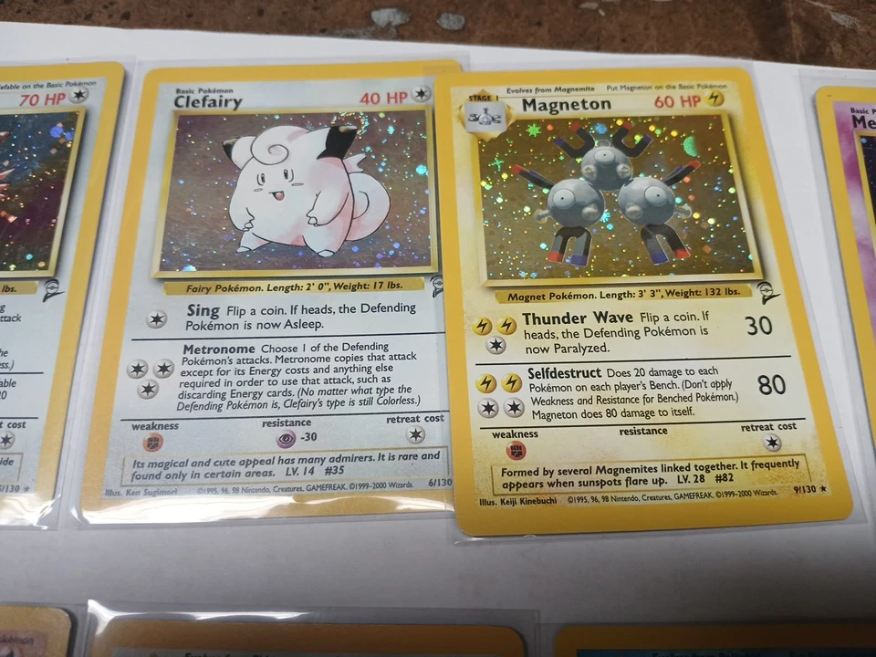 Pokemon Base Set 2 Holos Wotc Vintage Good Condition Mewtwo Swirl Ninetails - Image 4 of 4