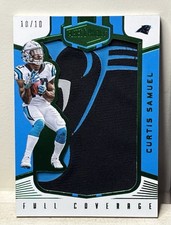 CURTIS SAMUEL 2017 PLATES PATCHES FULL COVERAGE Rookie Logo 10/10 Number Match