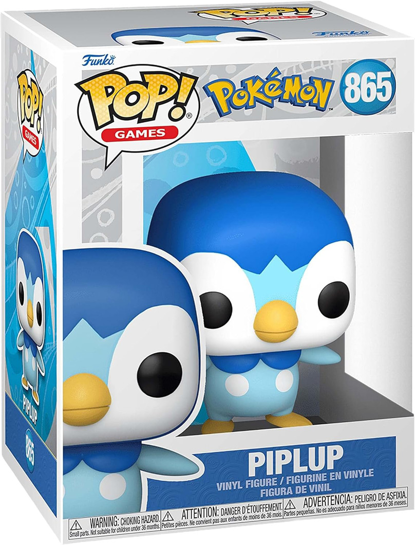 Funko POP! Pokemon PIPLUP #865 Juegos de Anime NUEVO + Protector Casi Como Nuevo