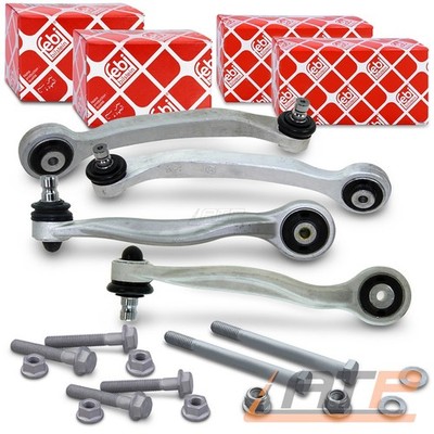 4x QUERLENKER +FEBI MONTAGESATZ VORNE OBEN FÜR AUDI A6 C6 4F