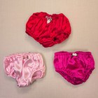 Lot de 3 sous-vêtements pantalon satin Build-A-Bear - rouge, rose et rose vif (pour ours)