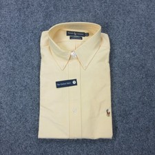 Vintage Ralph Lauren Shirt Mens 16.5 34/35 Yellow Yarmouth Oxford Button Down