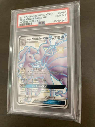 Alolan Ninetales GX 2019 Pokémon Hidden Fates FA SV53/SV94 PSA 10 GEM MINT