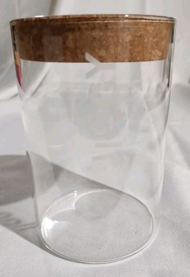 Anthropologie Jiggy Glass Jar Cannister 6''T 4''D Jigsaw Puzzle Container