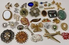 Lot Vtg & Modern BROOCH Pins Costume Jewelry Parts AS IS Craft Art Repurpose B