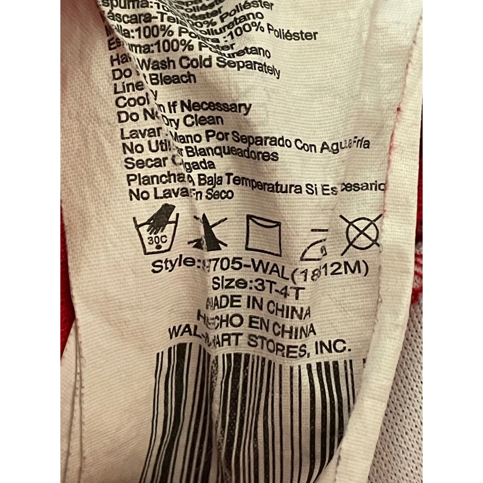 Disfraz Power Rangers Ninja Acero Rojo Ranger 3T-4T Niño Pequeño Niños Halloween Foto 4 de 4