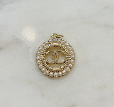 Designer CC Gold Pearl Pendant 1PC Vintage Charm