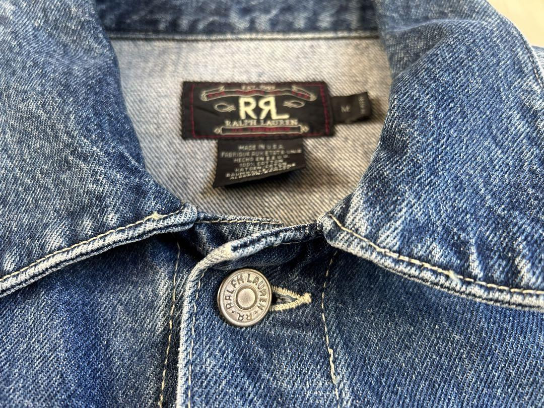 RRL Three Star 90s Denim Jacket USA Made Mens Size M Excellent 