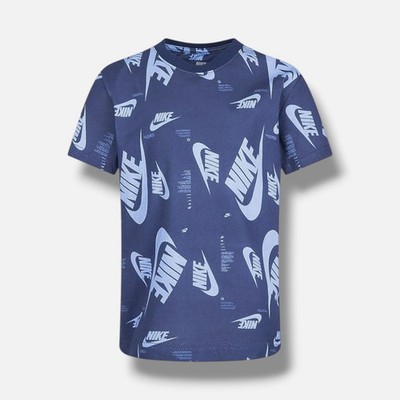 Nike Boys' Blue Brandmark Print T-Shirt Size 5