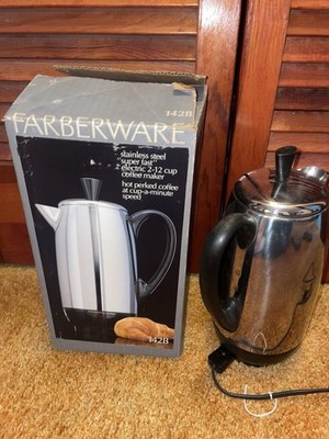 Farberware Superfast Fully Automatic 12 Cup Percolator Coffee Pot 142B