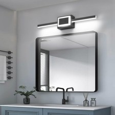 LED Vanity Light Bar - 48 Inch Black Bathroom Light Fixtures - Dimmable Modern