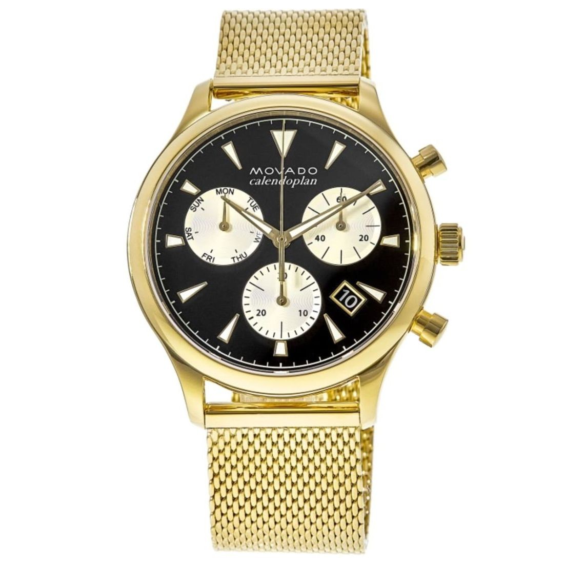 Movado Heritage Chronograph Black Dial Mens Watch 3650098