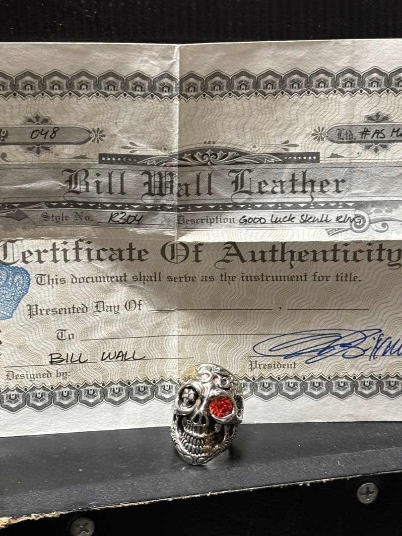 Bill Wall Leather BWL Master Skull Ring US 9.5 Men jewelry Used