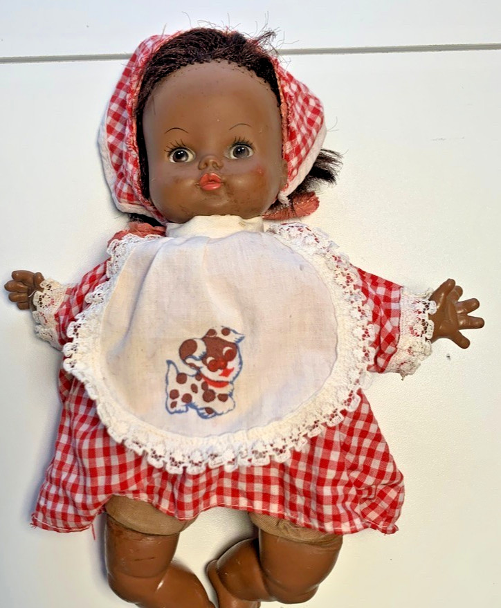 Vintage HORSEMAN African American Baby Doll 12&rdquo; Vinyl & cloth 1968