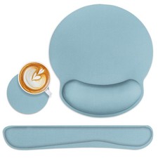 Britimes Ergonomic Mouse Pad Set with Wrist Rest, Blue
