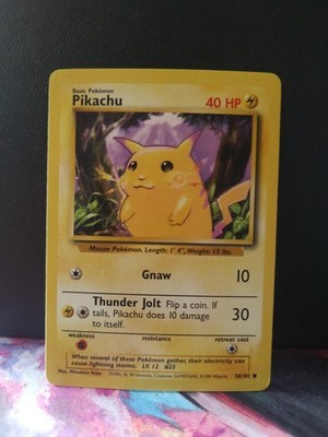 Pikachu 58/102 BASE SET VINTAGE 1999 LP