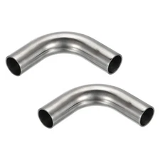 2pcs 90 Degree Mandrel Bend Elbow 3/4in OD Steel Exhaust Elbow