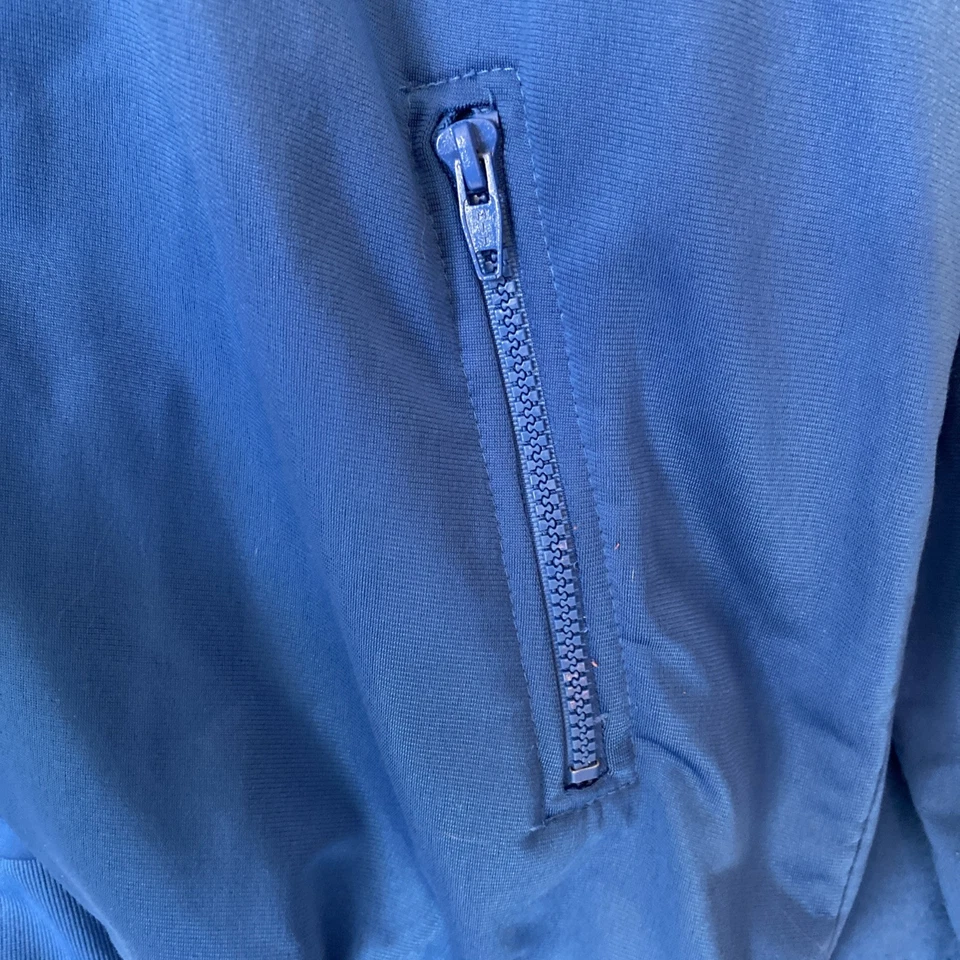 Vintage Speedo 90s Fleece Adult L Blue Jacket Zip Up Swim (JT-282) - Image 4 of 4