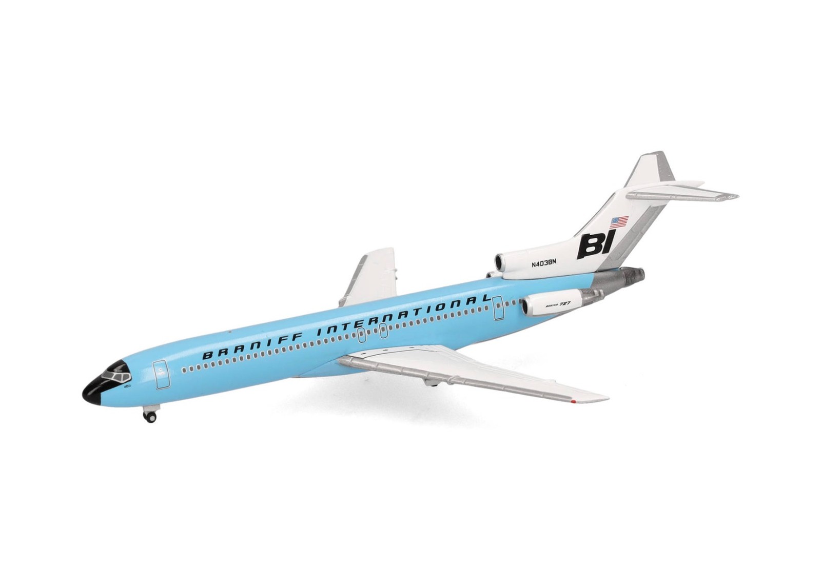HERPA, BOEING 727-200 Braniff International Solido Nuovo, 1/500,  HER537544