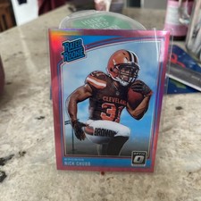 2018 Donruss Optic - Rated Rookie Nick Chubb #158 Pink Prizm (RC)