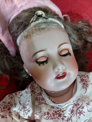 Poupée Ancienne Unis France 48 Cm - Corps Bébé Jumeau - Tête En Bisque