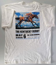Vintage 2006 Kentucky Derby T Shirt XL 132nd Running Churchill Downs Cream White