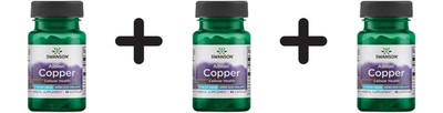 3 x Swanson Albion Chelated Copper, 2mg - 60 caps (117,78 EUR/kg)