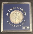 1992 American Silver Eagle 1 Troy Oz .999 Fine Silver GTE JOB WELL DONE CASE #2