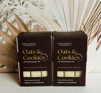 2-Pack Provence Essentials ~ Oats & Cookies Moisturizing Bar Soap 6 Bars 5 oz 